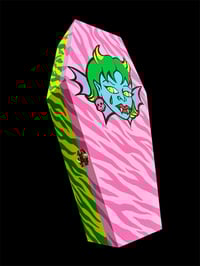 Image 2 of Vamp Girl Handpainted Coffin