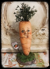 Image 1 of Caleb the Carrot folk art Easter or Kitchen decor creation 