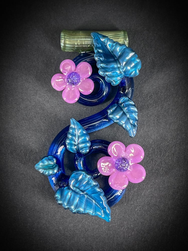 Image of Purple Blue Spring Flower Vine Pendant