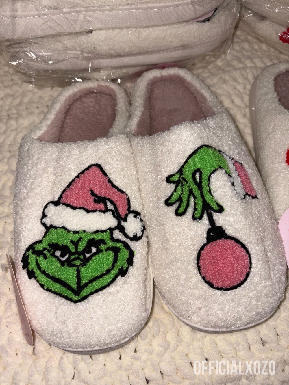 Image of Grinch House Shoes 🩷💚🤍