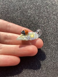 Image 3 of Purple Leaf W/ Orange Ladybug pendant 