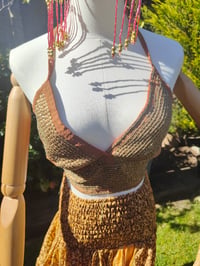 Image 1 of Bralette halter neck top -Milk choc