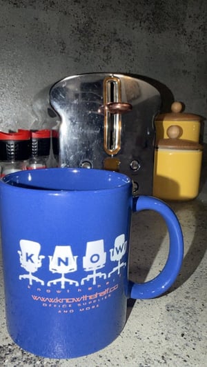 Office Supply Mug in Notebook Blue