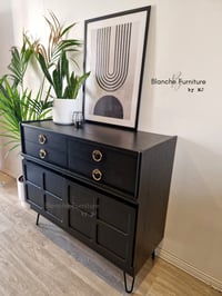 Image 12 of Large Curved sideboard in Black by Nathan