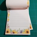 Eco Sunflowers Notepad upcycled  