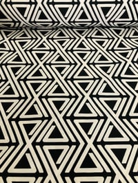 Image 2 of Loneta - Geometrías - Blanco/Negro - 8€/m