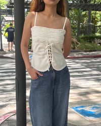 Portia Lace-Up Top (Pre-order)