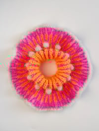 Image 2 of Sofie and Iris Orange, Hot Pink and Mint Mohair and Merino Collar