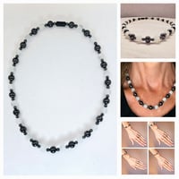 Image 1 of The Black and White Magnetic Necklace Collection