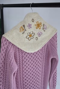 Image 8 of Embroidered Triangle Shawl - Handmade in Ireland