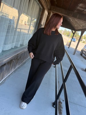 Image of Step it up black 2pc set