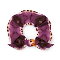 Image 2 of Summer Lily Two-Sided Hair Scrunchie - Orange/Purple