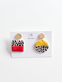 Paire de boucles d'oreilles céramique CAROND
