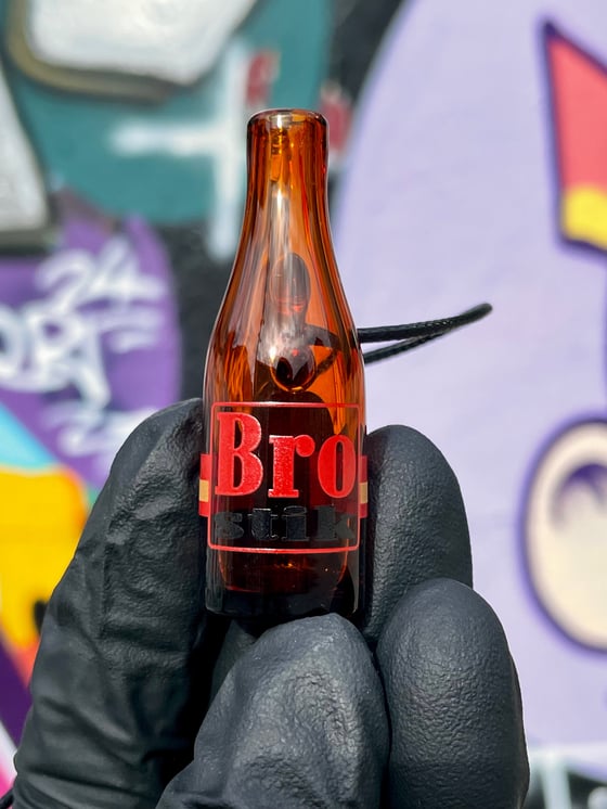 Image of BRO STIK Beer Bottle glass pendant