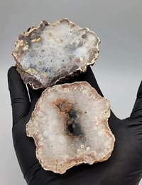 Image 7 of Set of 2 Argentine Agate Small Crystal Slices - 6 styles 