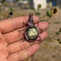 Image 3 of Gold Sheen Obsidian Sun/Flower Pendant 🖤✨