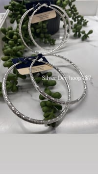 Image 1 of Silver Dee hoops