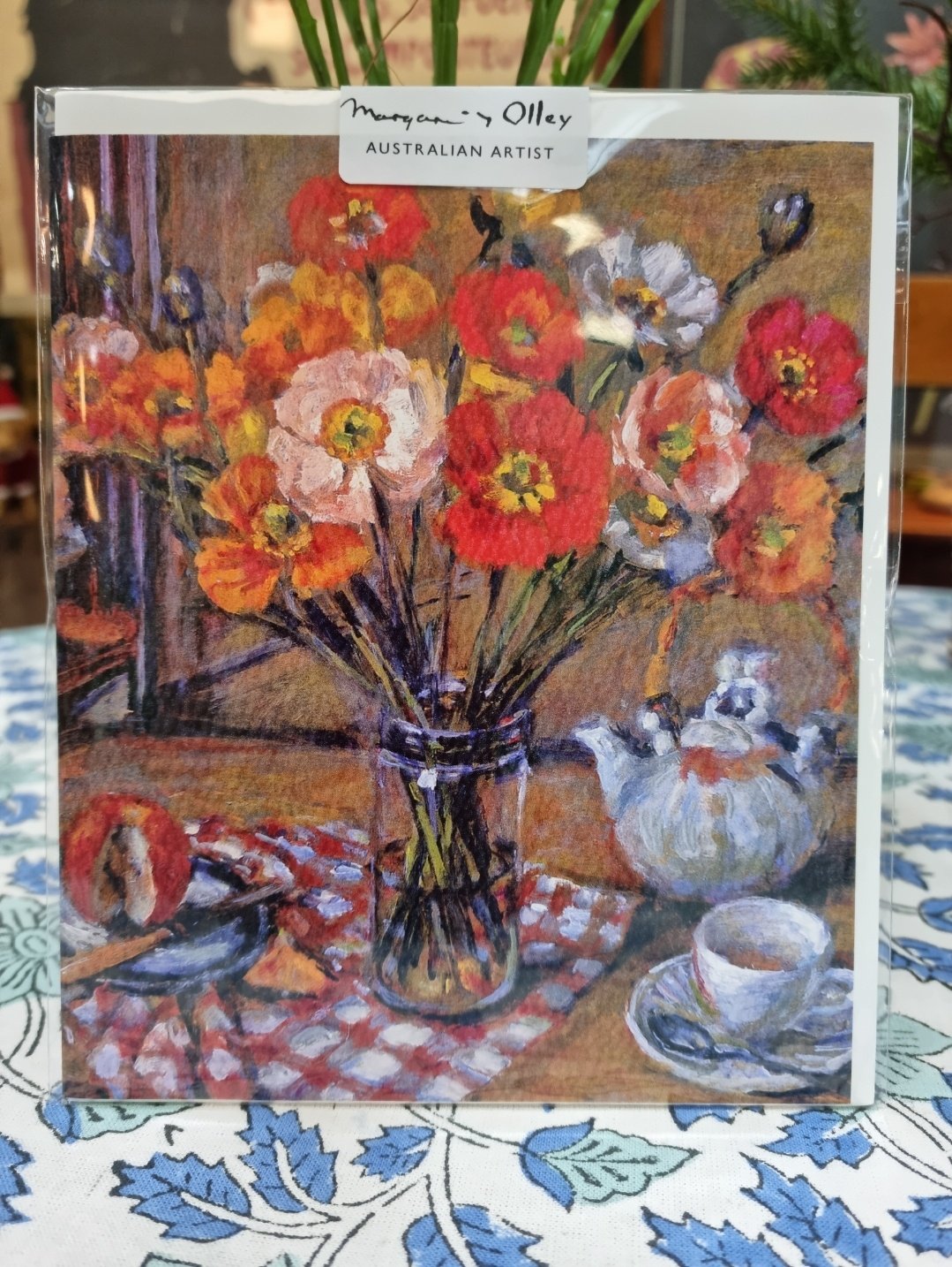 Image of Margaret Olley Blank Card - Poppies in a Glass Jar