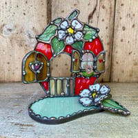 Image 4 of CUSTOM ORDER LISTING Strawberry House Candle Holder 