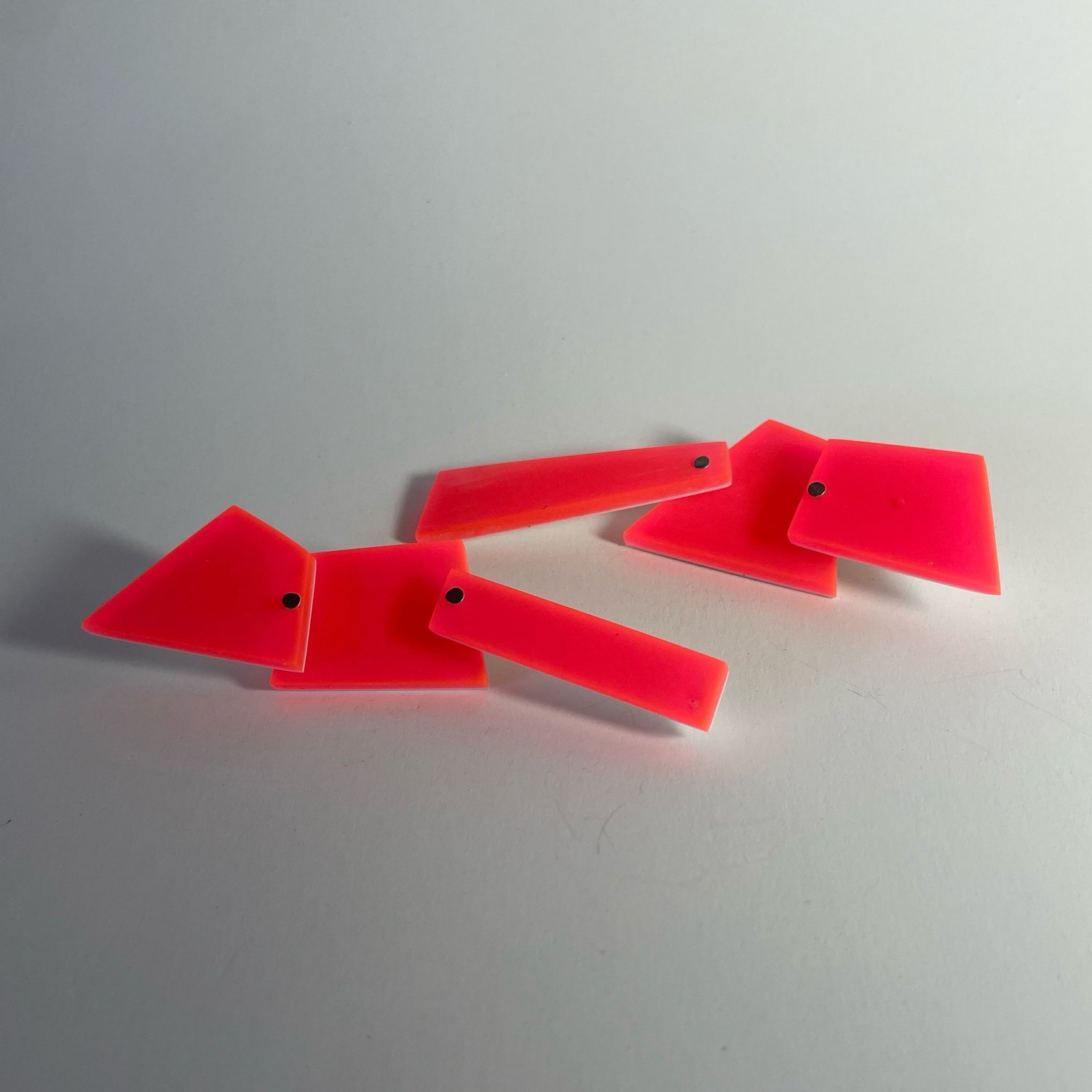 Image of Articulated Neon Pink Earrings 