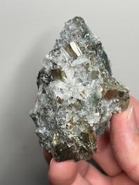 Image 11 of Cubic Pyrite & Quartz Crystal Points Cluster | Bulgaria #2944