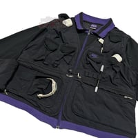 Image 3 of (M-L) Boxy Nike Y2K Jacket Tracksuit Vest Series Purple Black "Burakku Majishan" 544