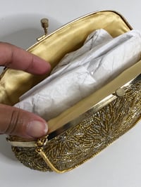 Image 3 of Gold Beaded Wristlet Purse