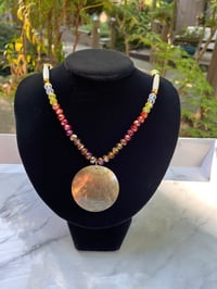 Topaz Necklace Mother of Pearl 