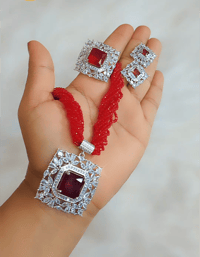 Image 1 of Mamta_Short Hydropotey Necklace Set  