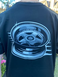 Image 3 of VAGSocietyUK Black Wheel T-Shirt