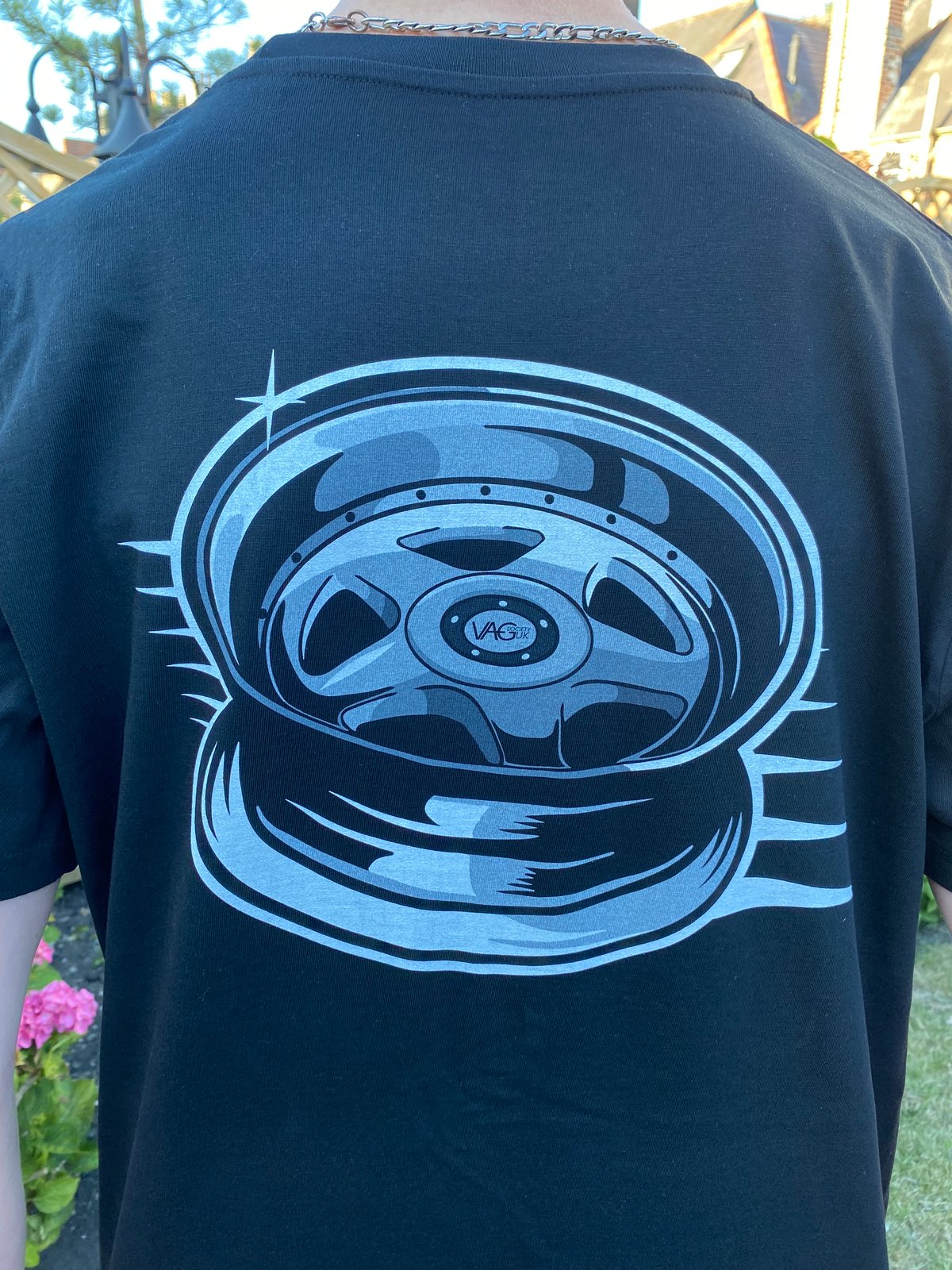 Image of VAGSocietyUK Black Wheel T-Shirt