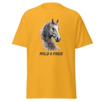 Image 5 of Unisex classic tee, Wild and Free Horse Equine Tee