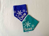 Image 1 of Snowflakes Personalised Bandana 