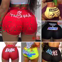 Image 1 of  High Waisted Skinny Printed Shorts