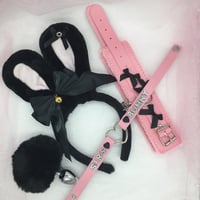 Black Bunny petplay set 🐰🐾💕