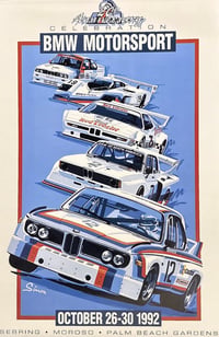 Image 2 of BMW Motorsport 20th Anniversary Original Poster by Dennis Simon