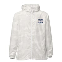 Image 2 of Trump 2024 White Camo Unisex lightweight zip up windbreaker
