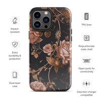 Image 20 of Dark Rose Gold Butterfly Design Goth Inspired Tough Case for iPhone®