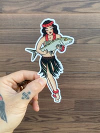 Image 2 of Bonefish Hula Dancer Sticker