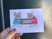 Image 4 of 5 pack of cute mice greeting cards 