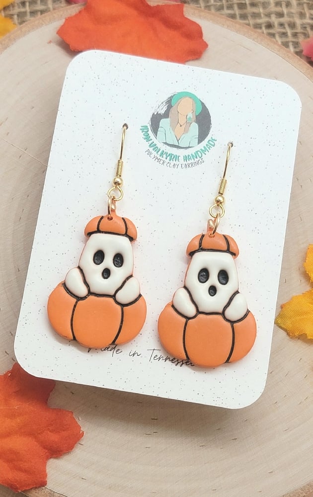 Image of Ghost Pumpkin Dangles