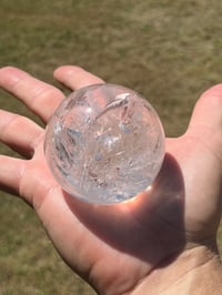 Image 8 of Clear Quartz Sphere With Rainbows #2385