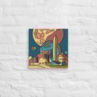 Image 4 of Retro Moon Base Space Station Canvas