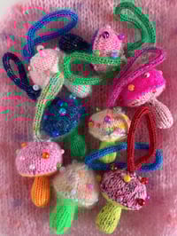 Image 1 of Sofie and Iris Colorful Handknitted Textile Ornaments