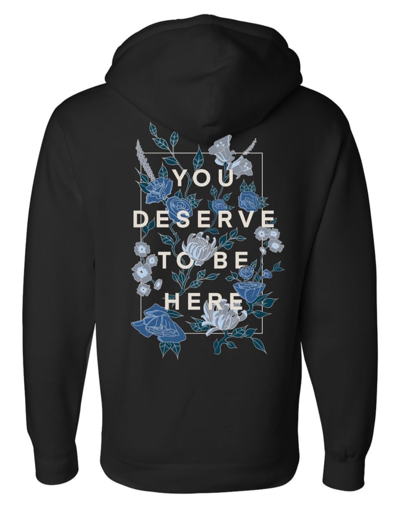 Image of Bloom Black Heavyweight Hoodie