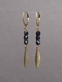 Boucles d'oreilles feuille bronze 