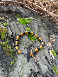 Image 4 of Bog oak and Baltic Amber bracelet 