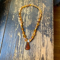 Image 8 of Baltic Amber Teardrop Necklace