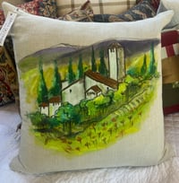 Handpainted Linen Cushion