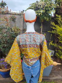 Image 6 of Stevie sari top-upto size 8-14 mustard